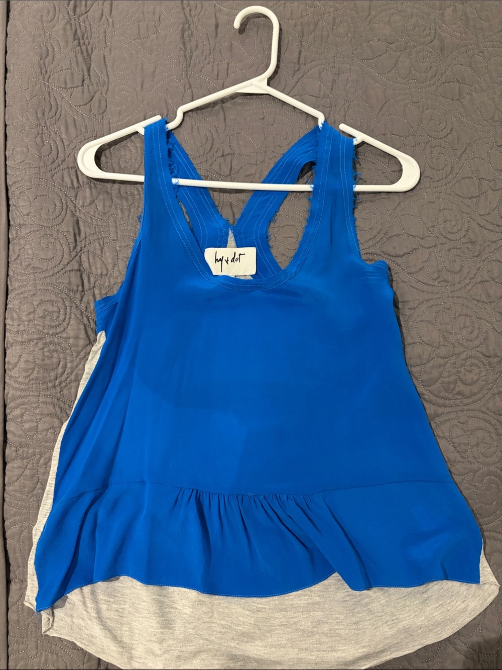 Hy & dot - Blue Sleeveless Layered Tank Top